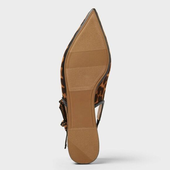 Open Box - A New Day - Women's London Sling Back Flats - A New Day Brown  Brown - Picture 4 of 4